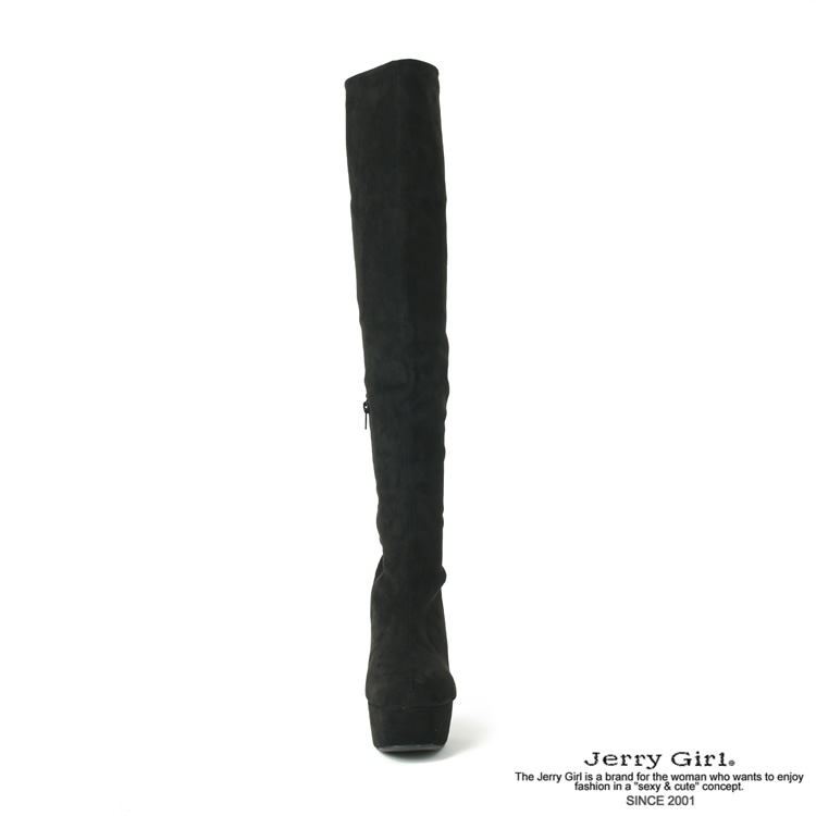 1788 極太ヒールニーハイブーツ
